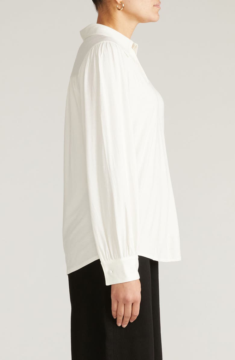 Universal Standard Moore Liquid Jersey Popover Top, Alternate, color, White