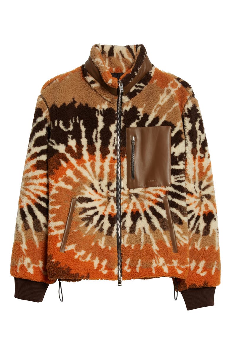 AMIRI Tie Dye Fleece Track Jacket, Alternate, color,