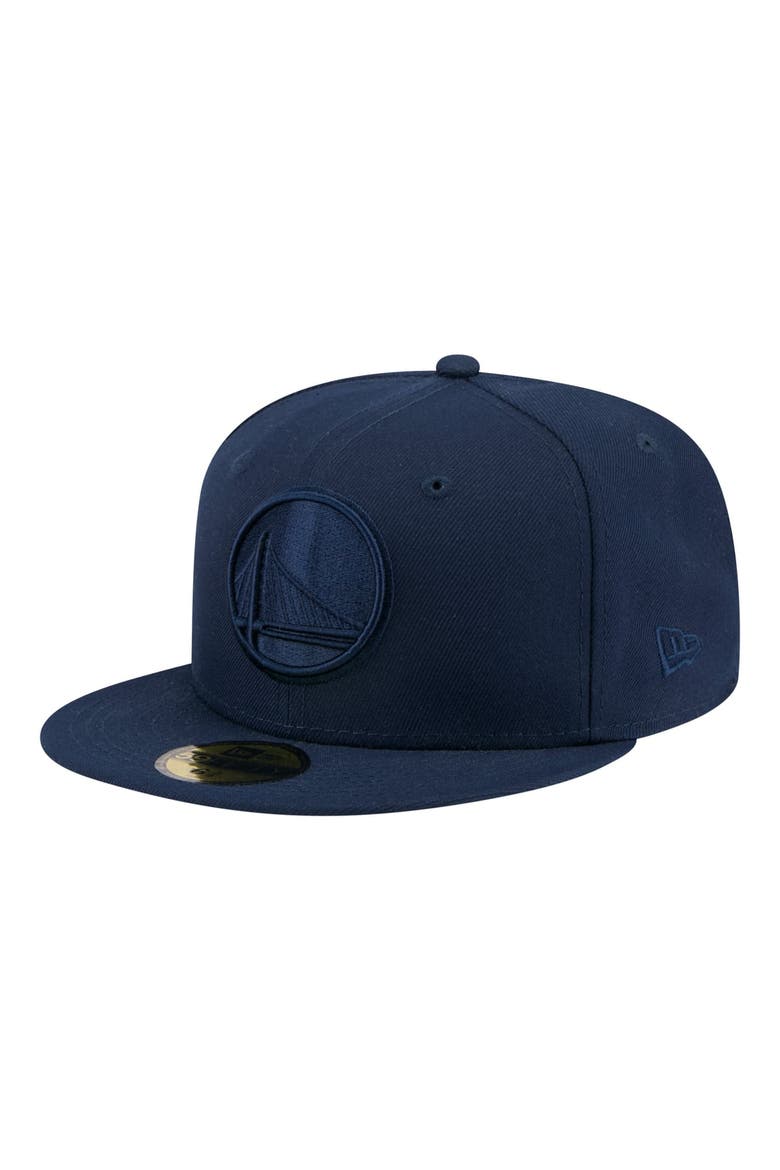 Men's New Era Navy Golden State Warriors Tonal Color Pack 59FIFTY Fitted Hat, Main, color, Navy