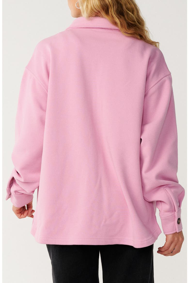Retro Swell Fleece Shirt Jacket, Alternate, color, LILAC