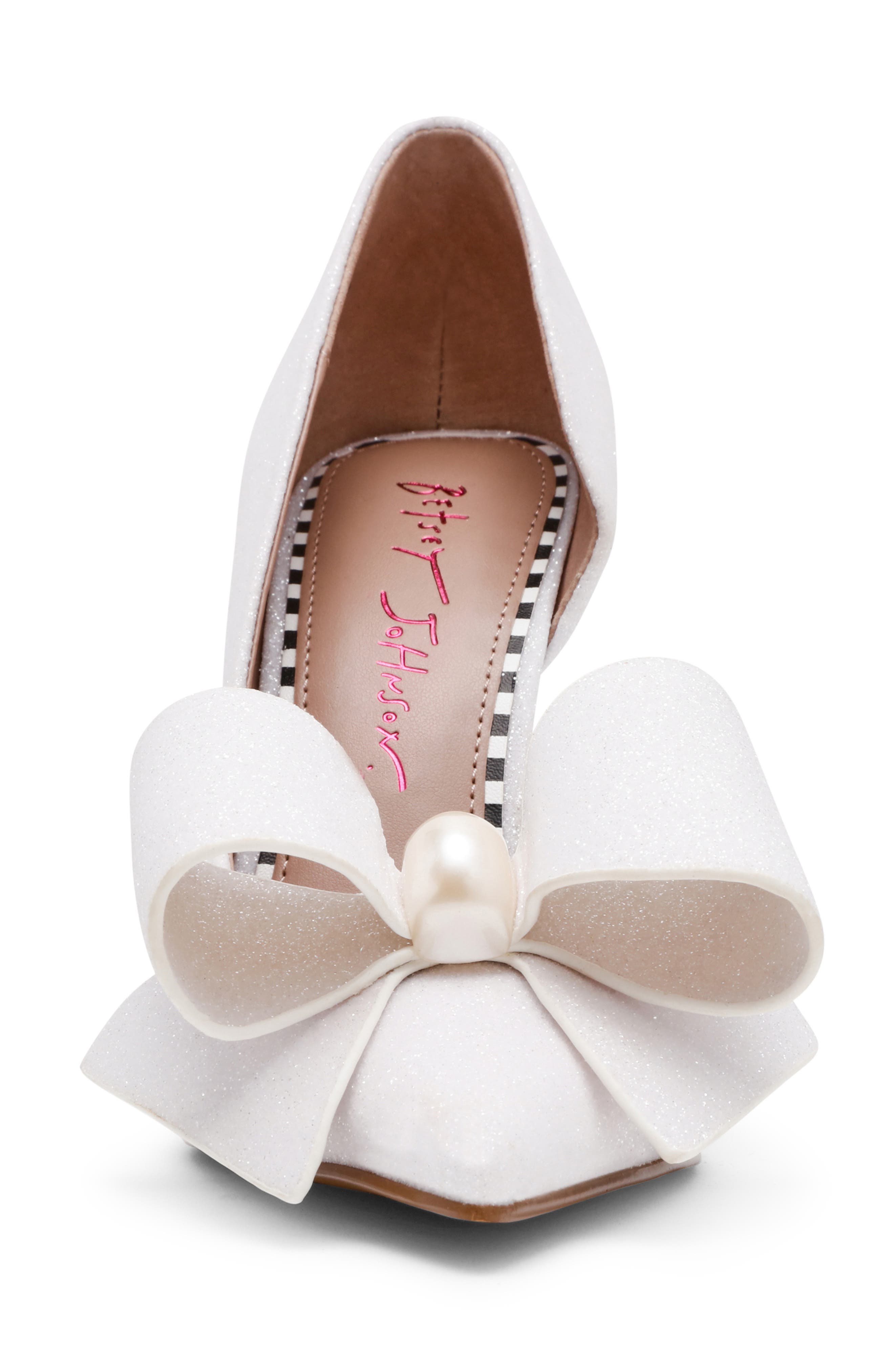 Kyliee Half d'Orsay Pointed Toe Pump, Alternate, color, WHITE