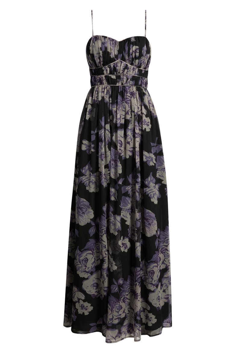 Inka Floral Maxi Dress, Alternate, color, BLACK FLORAL