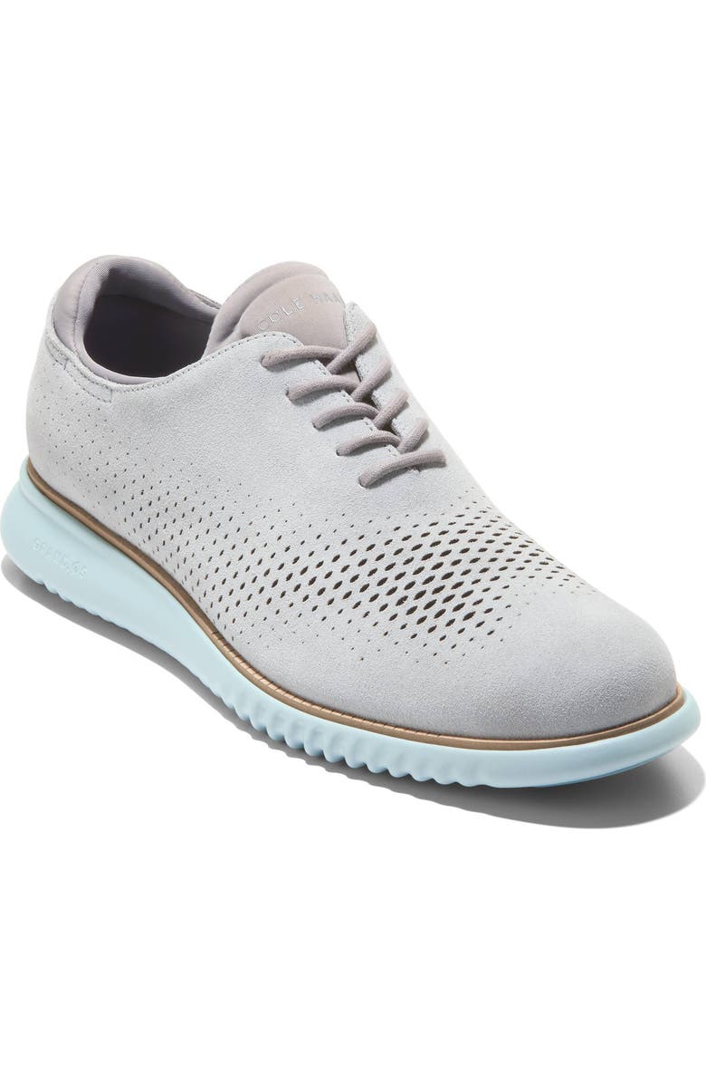 Cole Haan 2.ZeroGrand Laser Wing Derby, Main, color, Ultimate Grey Suede