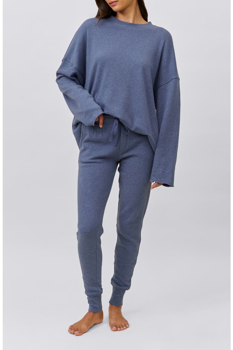 Organic Cotton Pajamas, Alternate, color, STEEL BLUE