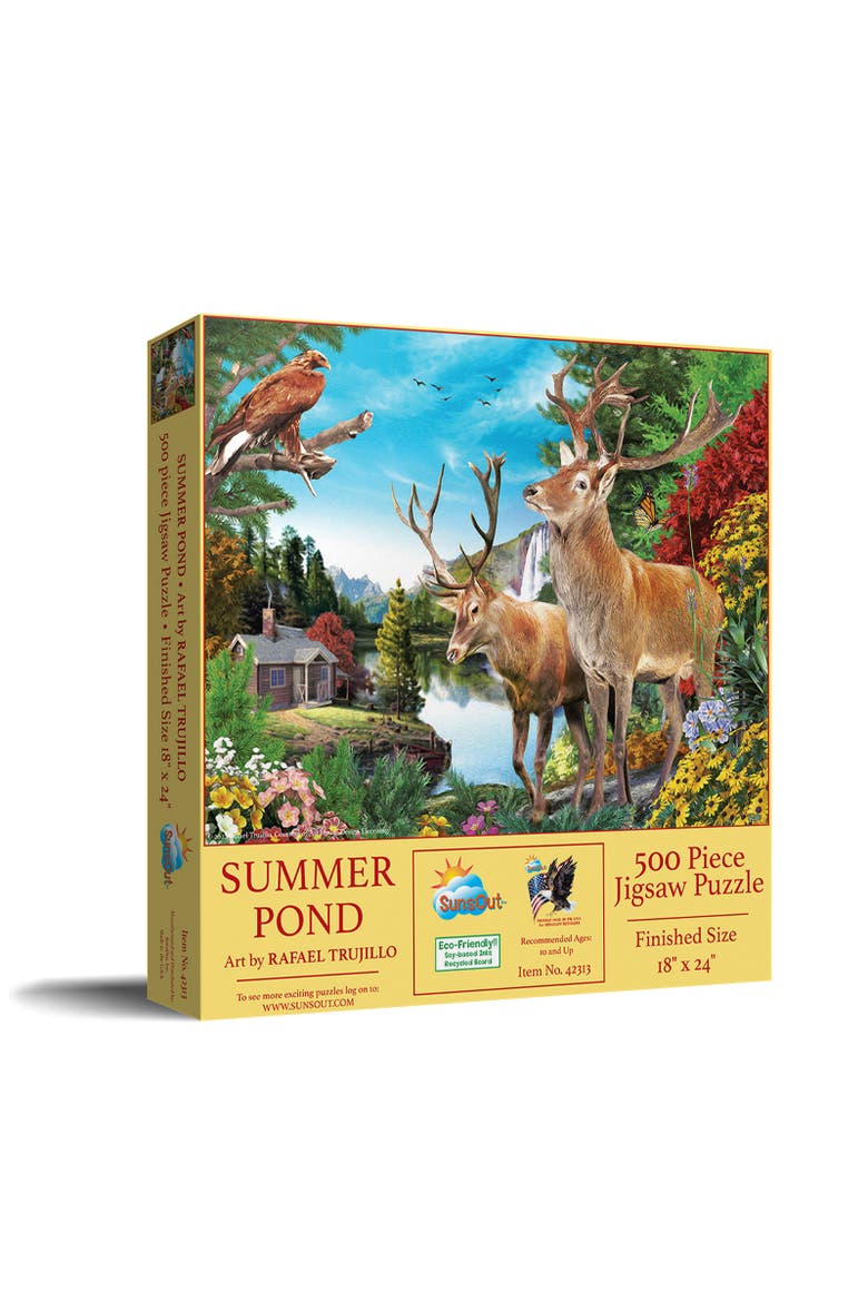 Summer Pond 500 piece Jigsaw Puzzle for Adults, Main, color, Multicolor