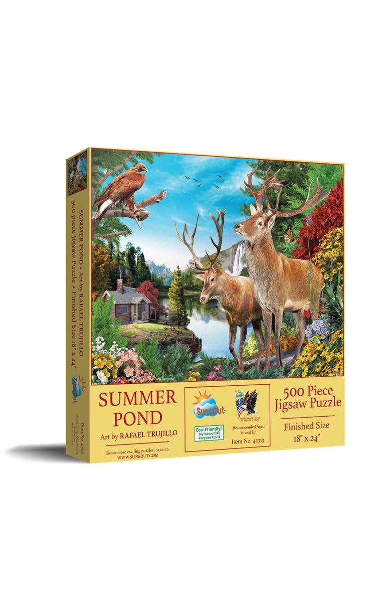Sunsout Summer Pond 500 piece Jigsaw Puzzle for Adults, Main, color, Multicolor