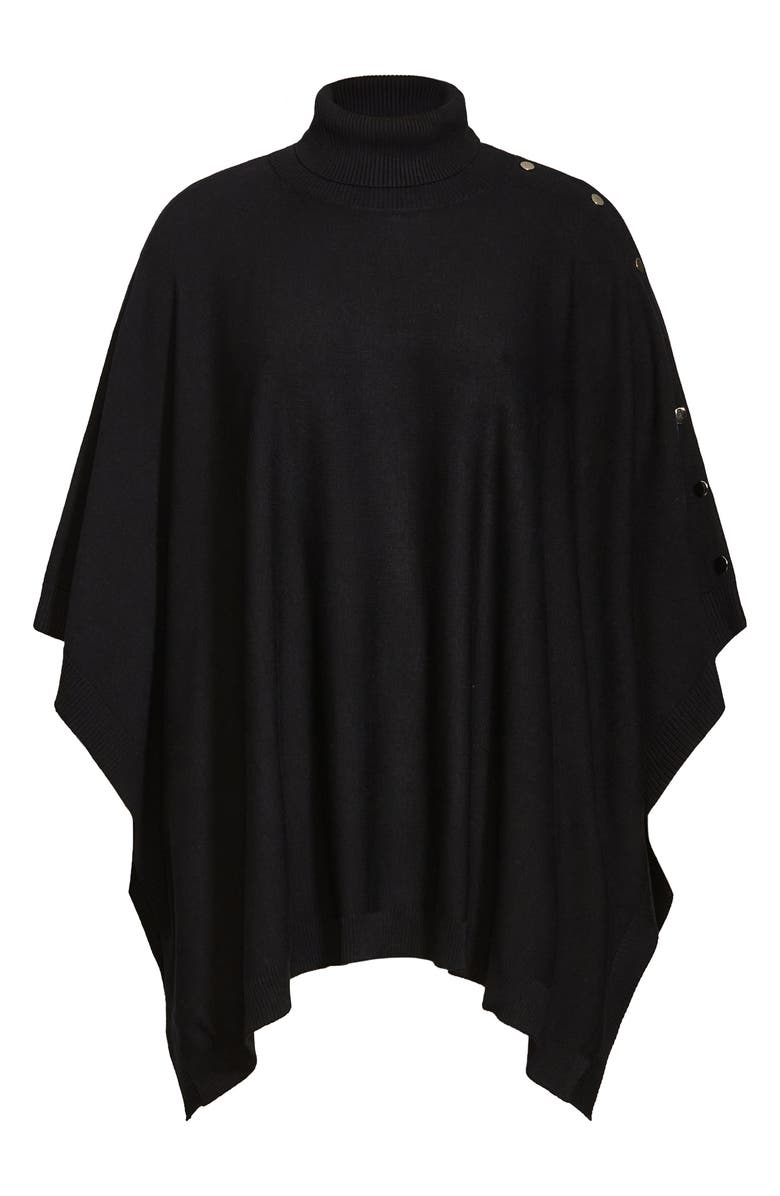 City Chic Emilia Turtleneck Cape Sweater, Alternate, color, 