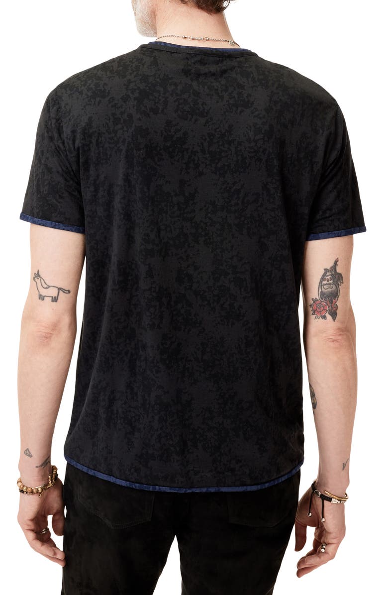John Varvatos Reyes Reversible Burnout T-Shirt, Alternate, color, Black