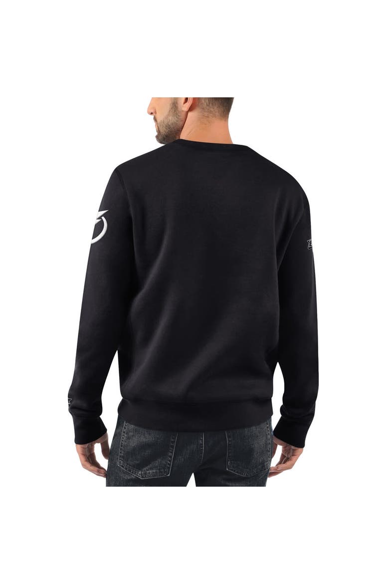 Men's Starter x NHL Black Ice Black Tampa Bay Lightning Cross Check Pullover Sweatshirt, Alternate, color, Black