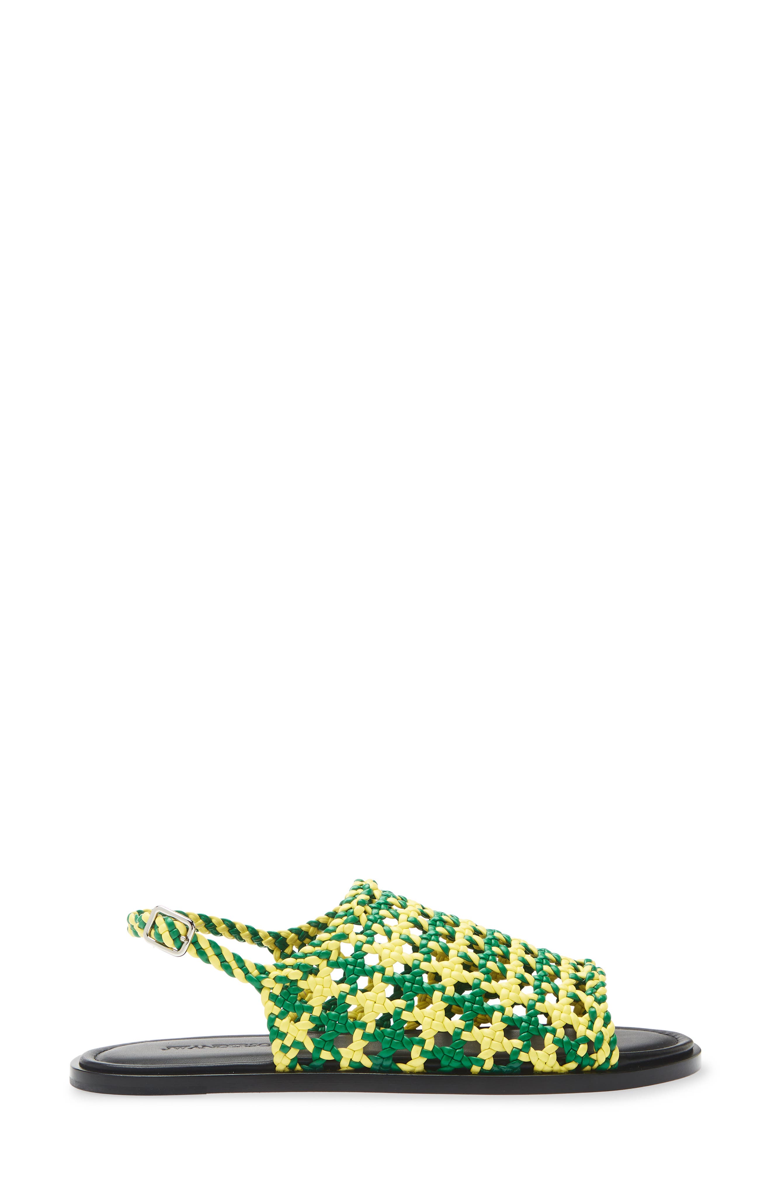 Net Slingback Fisherman Sandal, Alternate, color, BRIGHT GREEN/ BRIGHT YELLOW