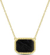 DELMAR Semiprecious Stone Pendant Necklace