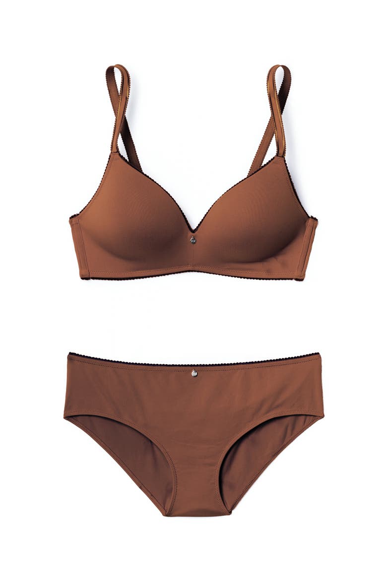 Johanna Contour Demi Bra, Alternate, color, Dark brown