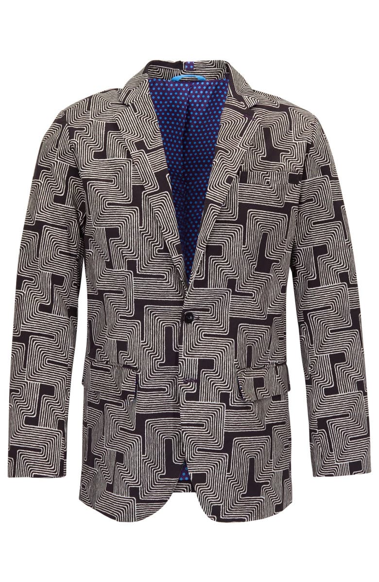 Lords of Harlech Inter Twine Mens Tailored Blazer, Alternate, color, Inter Twine Black