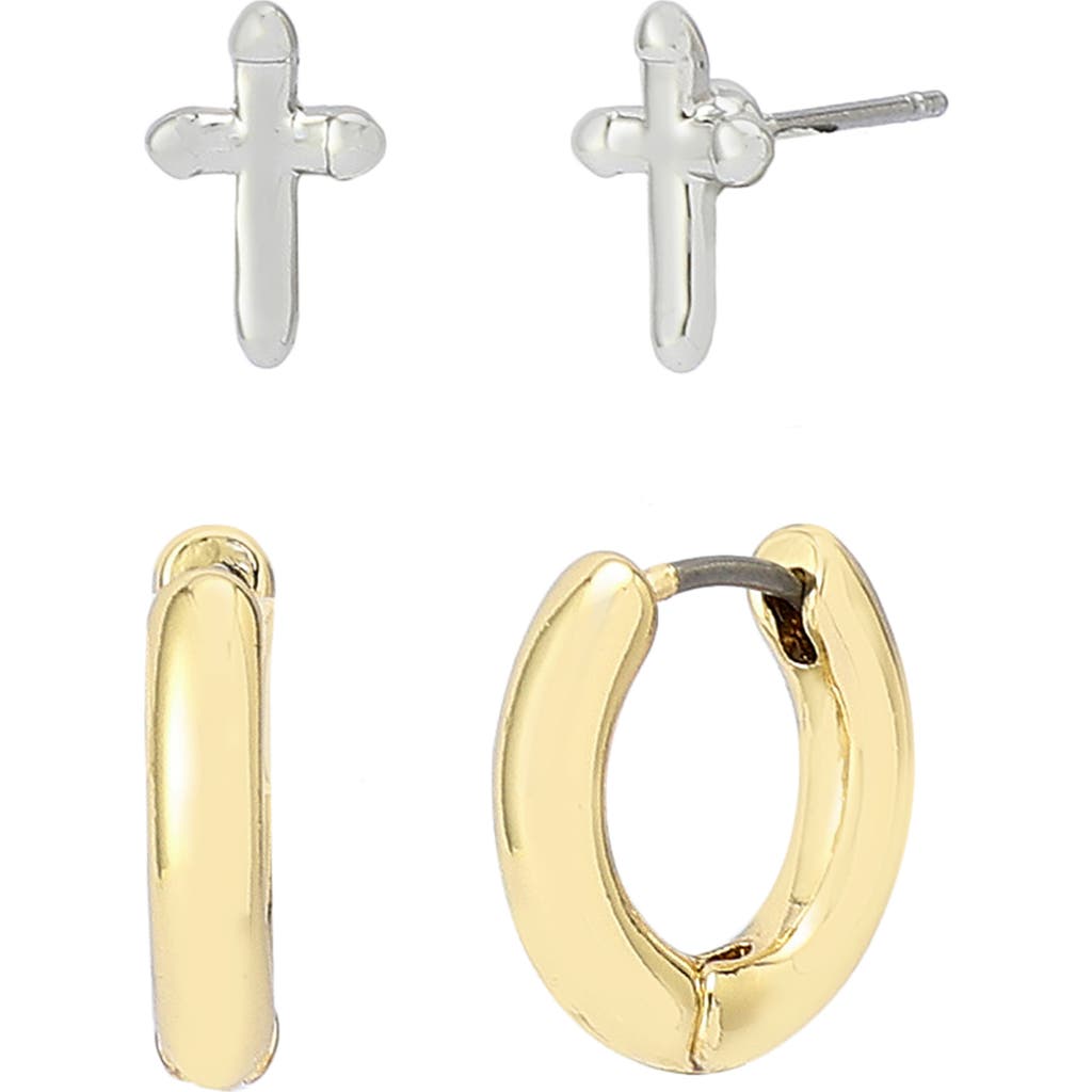 Allsaints 2 Pairs Of Earrings In Gold