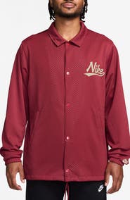 Nike Logo Detail Mesh Coach Jacket