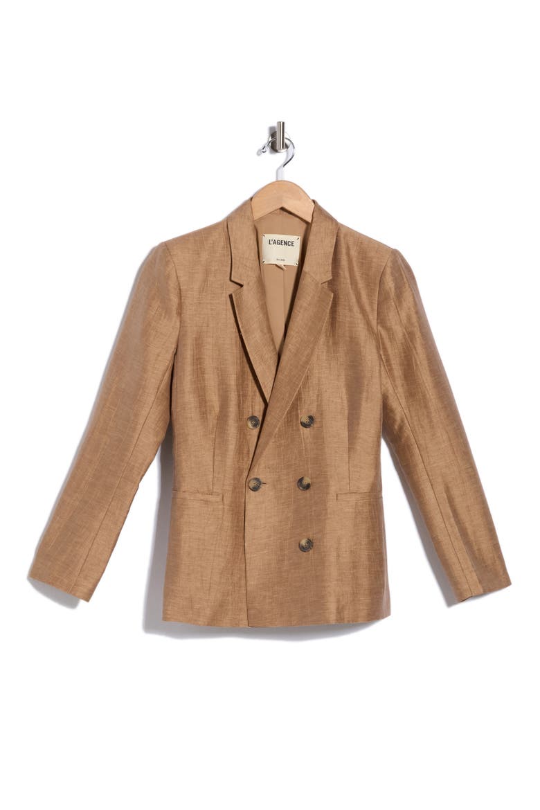 Colin Double Breasted Blazer, Main, color, LATTE