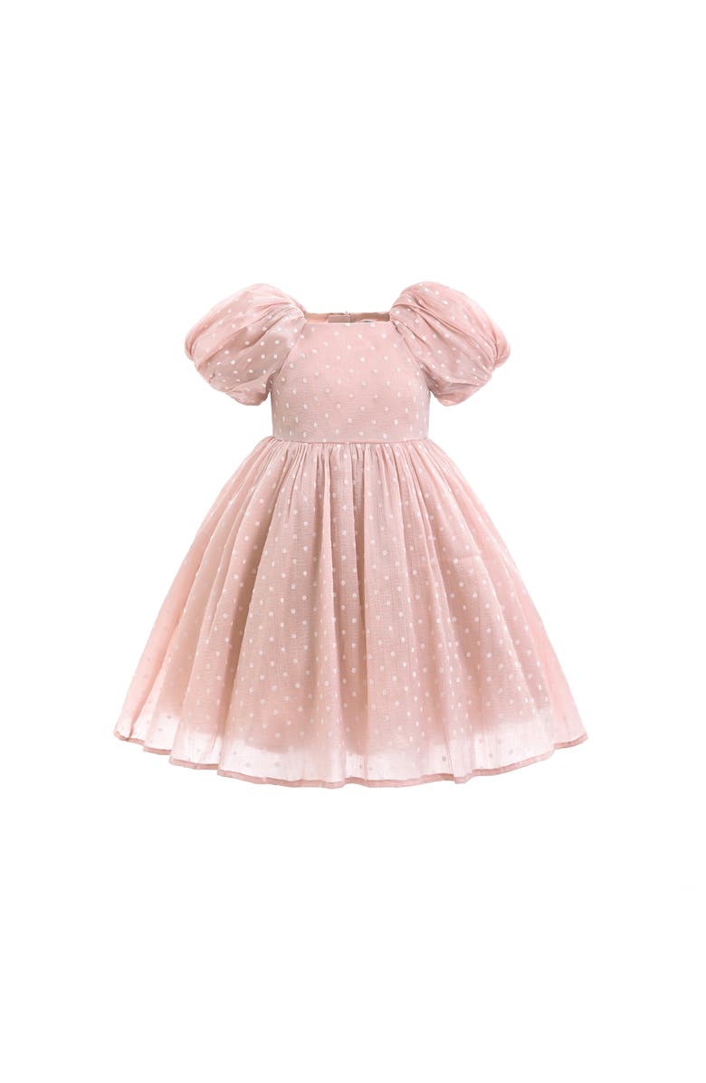 Sweet Cactus Polka Dot Empire Dress, Alternate, color, Pink