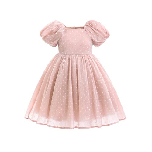 Sweet Cactus Polka Dot Empire Dress In Pink