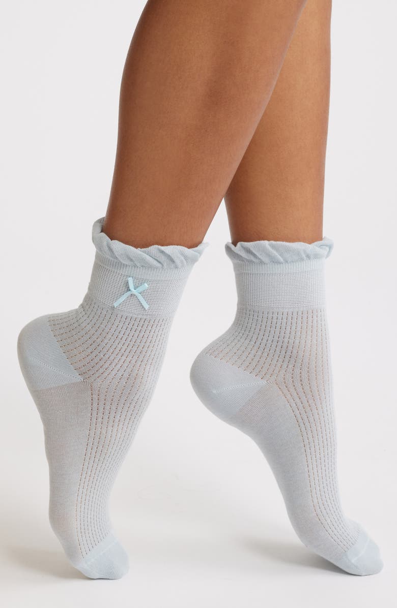 Casa Clara Nico Quarter Crew Socks, Main, color, Steel