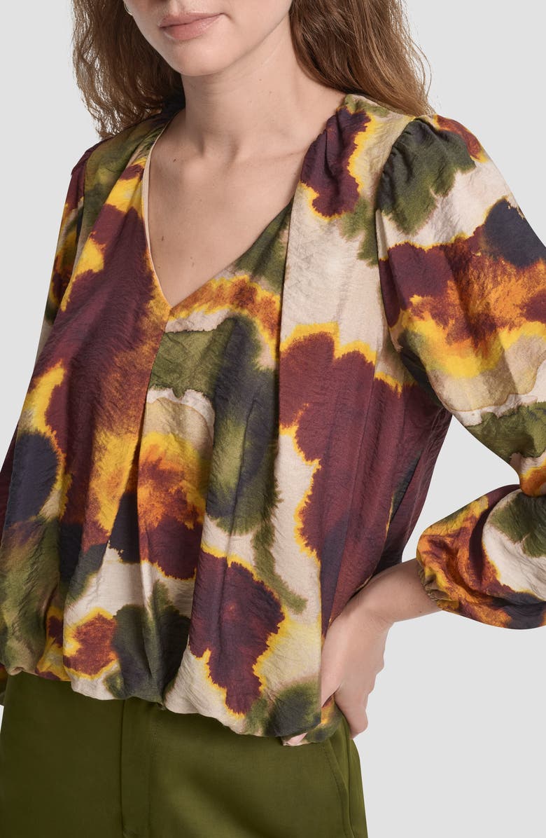 DKNY Pleated Voile Bubble Top, Alternate, color, 