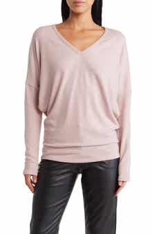 GO COUTURE V-Neck Dolman Sleeve Sweater