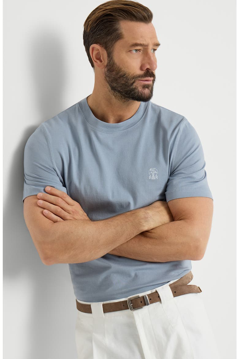Jersey T-shirt with logo, Alternate, color, Slate