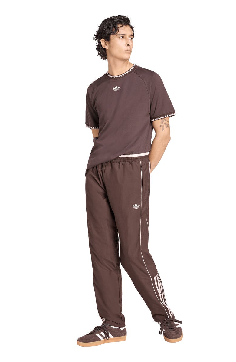 adidas Half Stripes Track Pants, Alternate, color, Aurora Coffee/ /