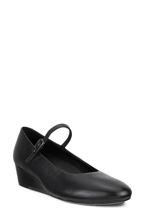 Elevate Leather Wedge Mary Jane