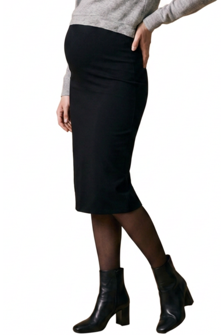 Maternity Crayon Skirt Morgan, Alternate, color, Black