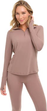 BloqUV Women's Long Sleeve Sun and UV Protection Relaxed Mock Zip Top