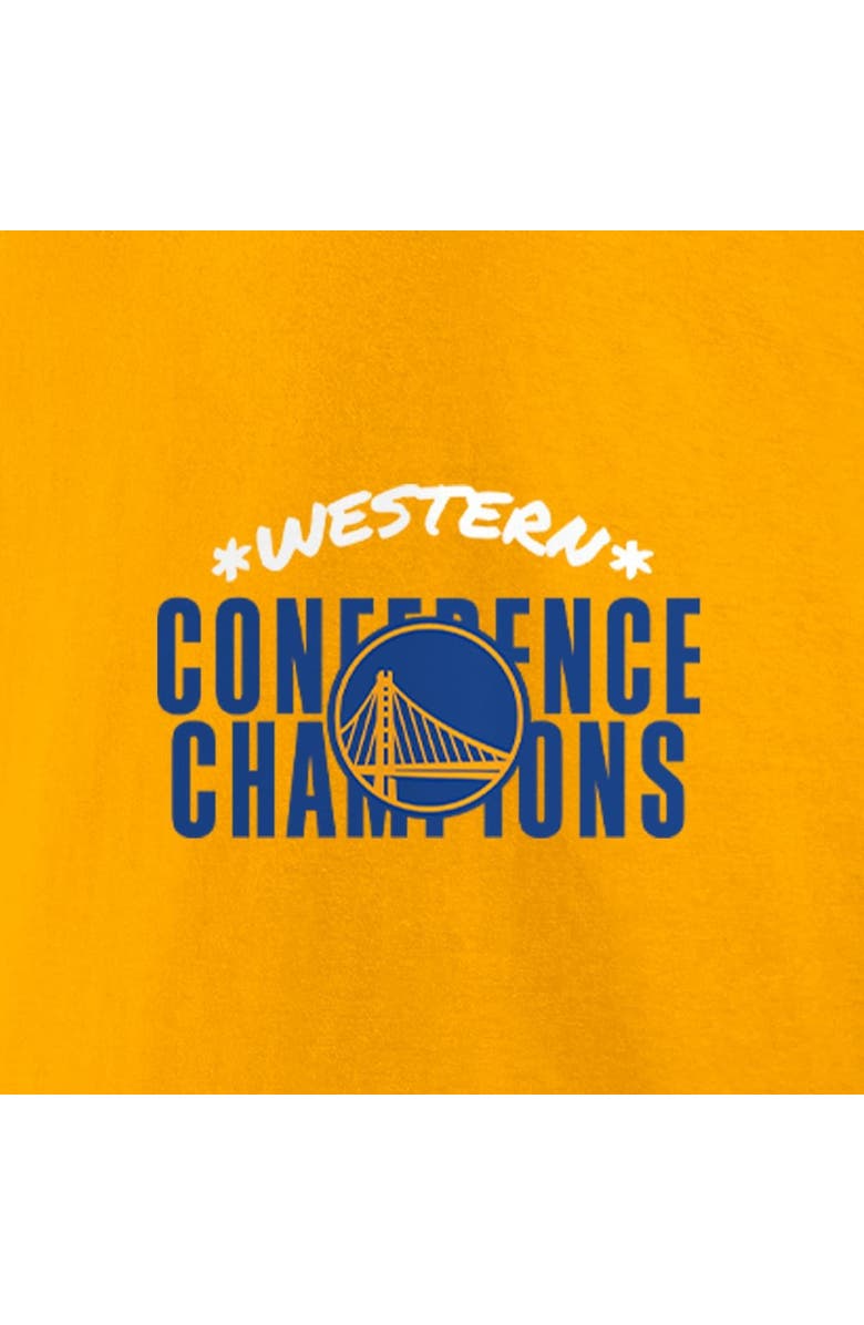 FANATICS Men's Fanatics Gold Golden State Warriors 2022 Western Conference Champions Balanced Attack Roster T-Shirt, Alternate, color, 