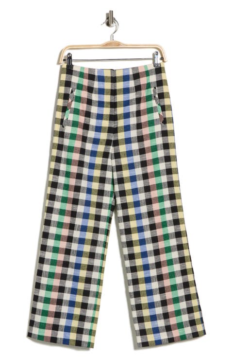 Dova Check Cotton Blend Pants