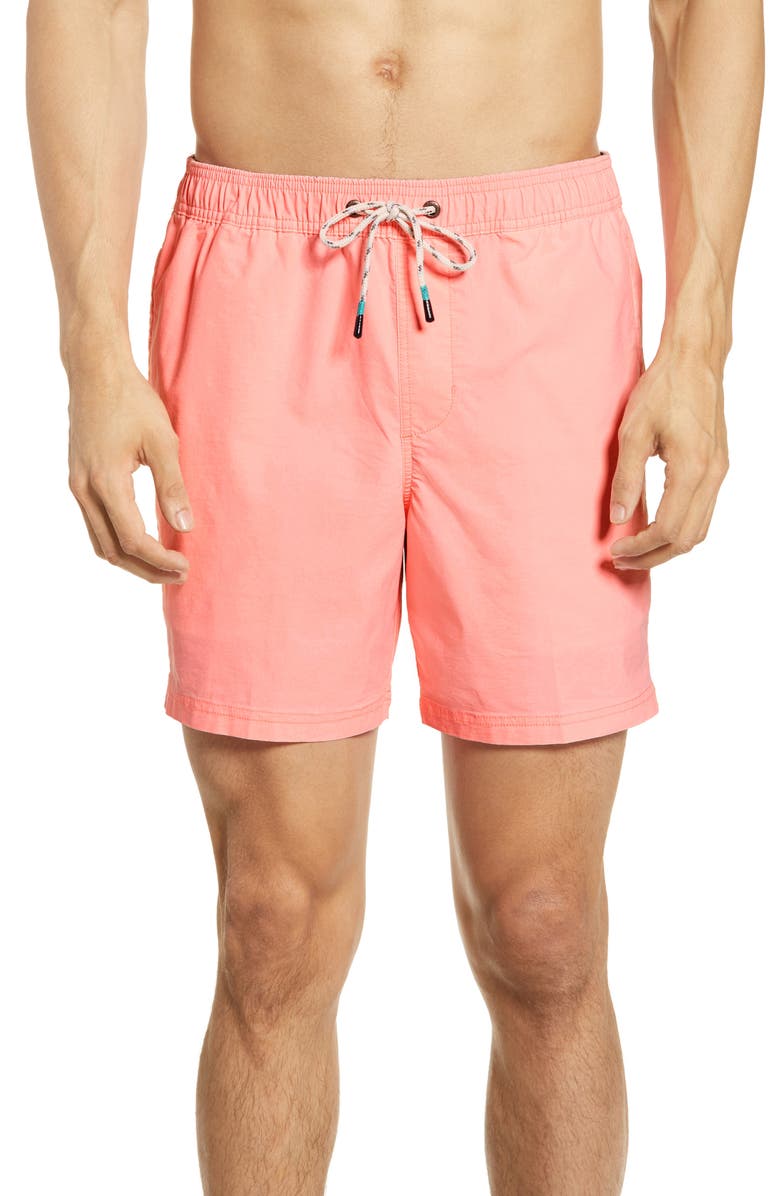 Party Pants Port Elastic Solid Swim Trunks, Main, color,
