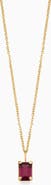 Oradina 14K Gold Date Me Birthstone Pendant Necklace
