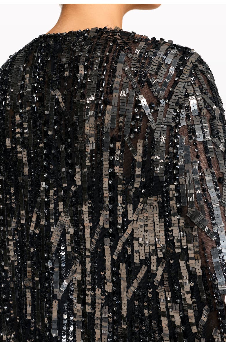 Jenny Packham Vulsa Sequin-Embellished Maxi Dress, Alternate, color, Liquorice