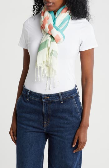 KURT GEIGER KURT GEIGER LONDON SUN BLEACHED OBLONG SCARF 