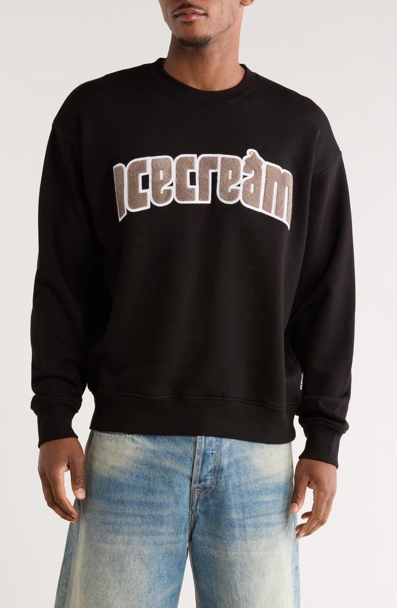 ICECREAM Swirl Sweatshirt, Main, color, Black