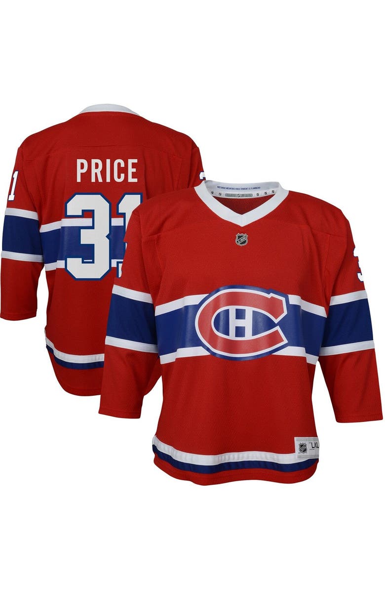 Outerstuff Youth Carey Price Red Montreal Canadiens Home Replica Player Jersey, Alternate, color, 