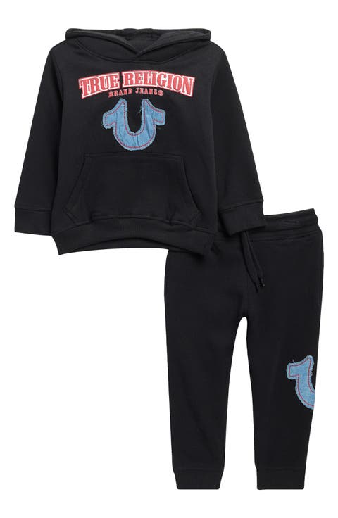Horseshoe Logo Appliqué Hoodie & Joggers Set (Toddler)