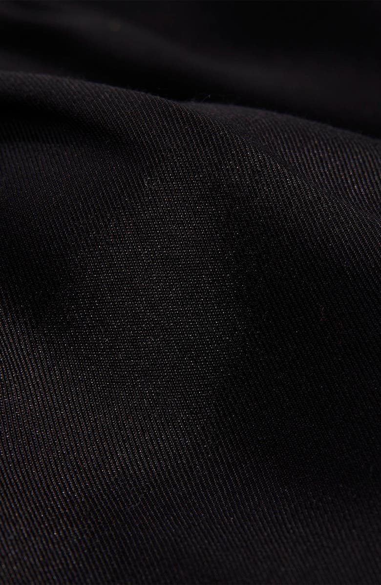 vineyard vines Ruffle Collar Silk Blend Popover Top, Alternate, color, Jet Black