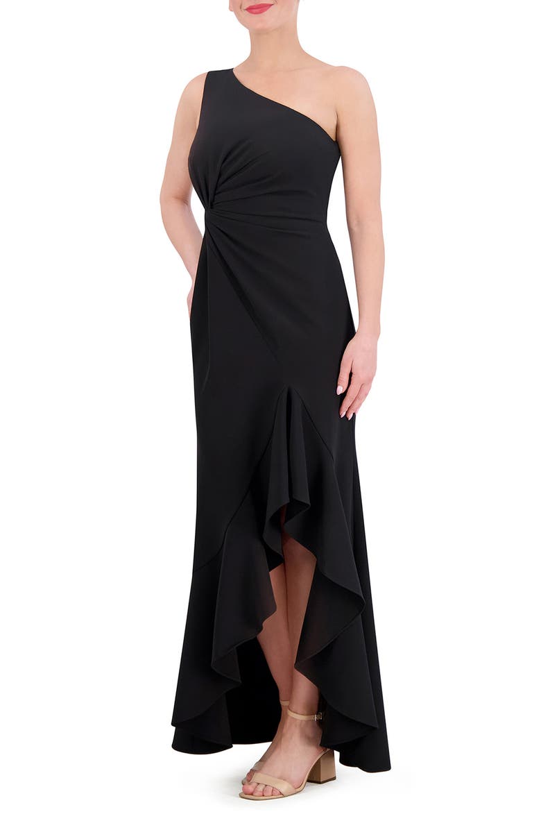 Vince Camuto Ruffle Detail One-Shoulder High-Low Gown, Alternate, color, 