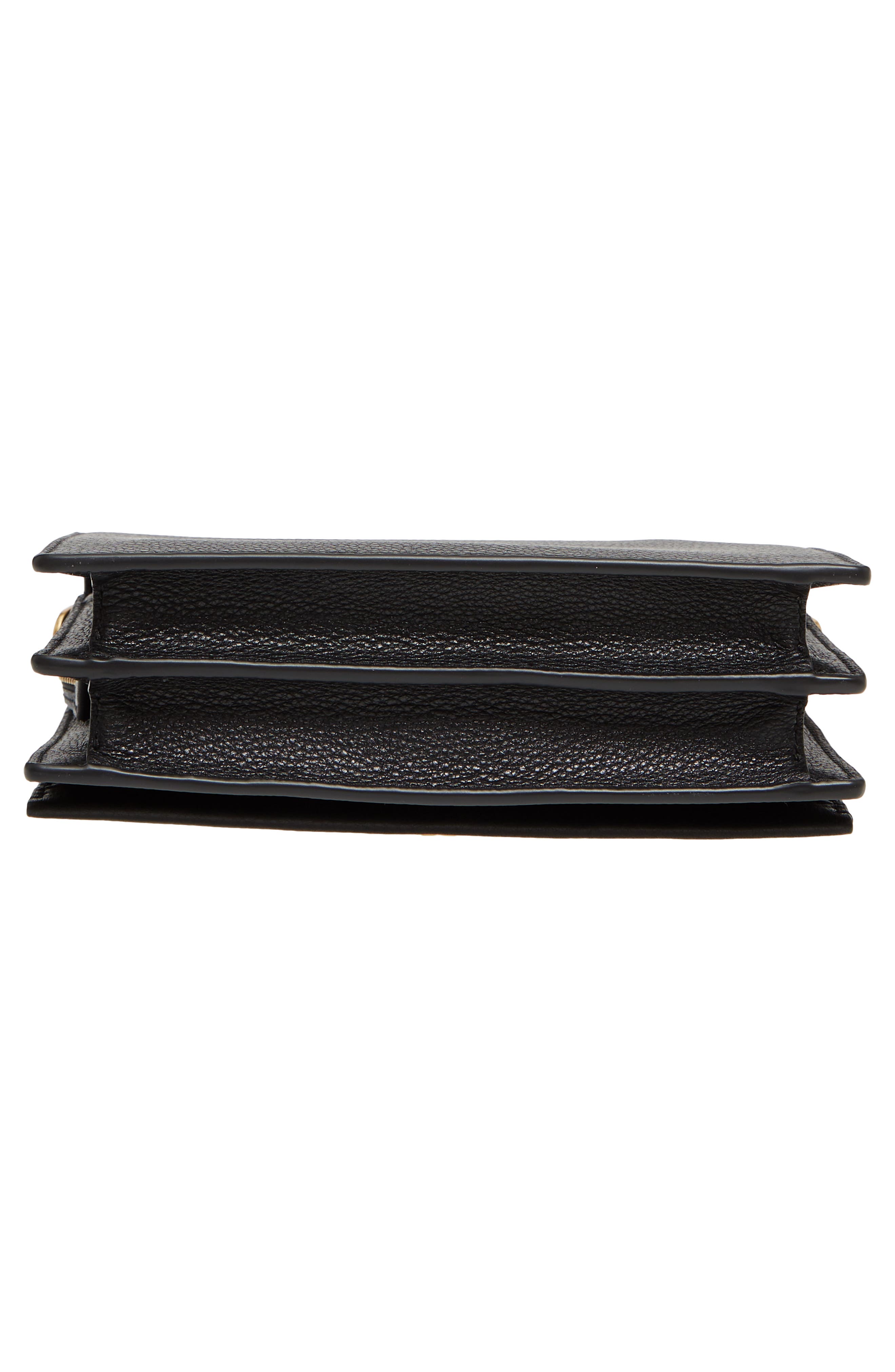 Georgia Pebble Leather Shoulder Bag, Alternate, color, BLACK