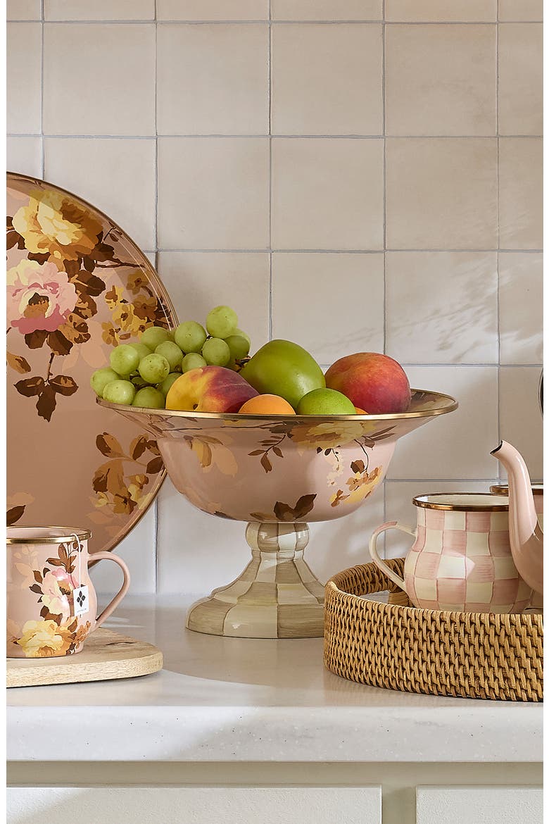 Wild Rose Mauve Large Compote, Alternate, color, MAUVE