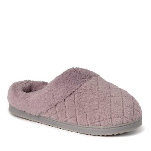 DEARFOAMS Libby Quilted Terry Clog Slipper in Frosted Plum 