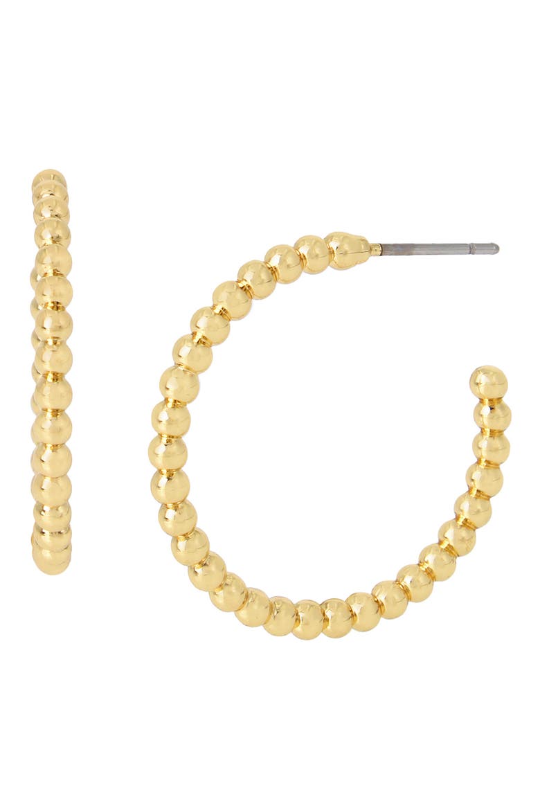 Ballchain Hoop Earrings, Main, color, GOLD