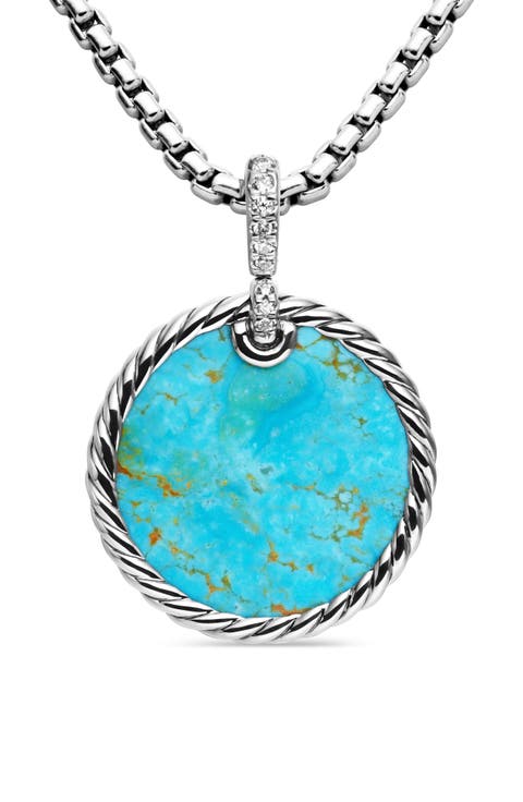 Elements Reversible Disc Pendant with Pavé Diamonds