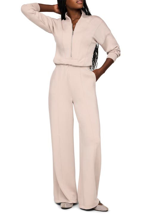 AirEssentials® Long Sleeve Shawl Collar Jumpsuit