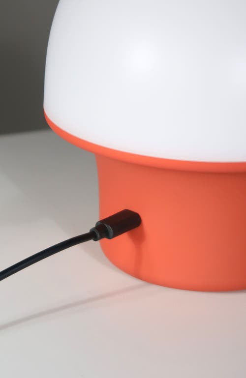 Brightech Portobello 6.6' Indoor/outdoor Usb-c Rechargeable Portable Led Table Lamp With 3-way Dimme In Burnt Orange