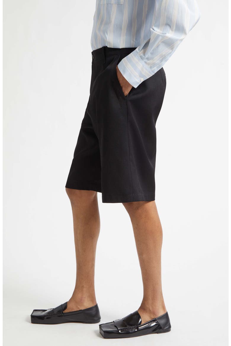 Le Short Camargue Virgin Wool Shorts, Alternate, color, BLACK