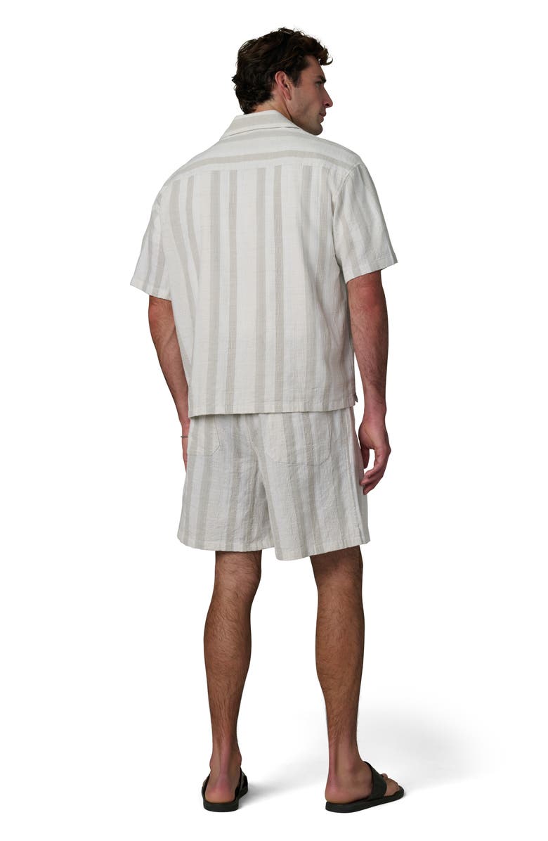 Joe's Dobby Stripe Camp Shirt, Alternate, color, Grey Stripe